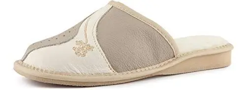 Produktbild: Ladeheid Damen Hausschuhe Pantoffeln Schlapfen LAFA004 (Beige Ecru, 36 EU)