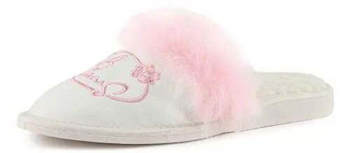 Produktbild: Ladeheid Damen Hausschuhe Pantoffeln Schlapfen LAFA006 (Ecru Hellrosa, 36 EU)