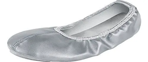 Produktbild: Ladeheid Damen Mädchen Ballet Flat Geschlossene Ballerinas LAAK003 (Silber, 25 EU)