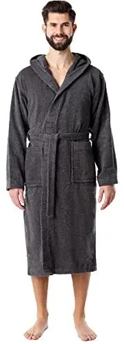 Produktbild: Ladeheid Herren Frottee Bademantel aus 100% Bio-Baumwolle LA40-224 (Graphite (D07), L)