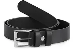 Produktbild: Ladeheid Kinder Gürtel Ledergürtel Mode Accessoire für Kinder Jungen Gürtel mit Schnalle 2,5 cm Breit K1D5 (Schwarz-1, 65 cm (Gesamtlänge 84 cm))