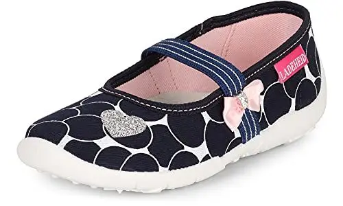Produktbild: Ladeheid Mädchen Hausschuhe Ballerinas mit Einlegesohlen LAVI0005 (Marineblau, 28 EU)