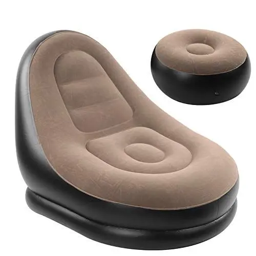 Produktbild: Ladieshow Aufblasbares Sofa, Outdoor Tragbare Fitness Flocking Aufblasbares bequemes Sofa Einfaches Aufblasen