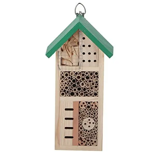 Produktbild: Ladyinsektenhaus Hängendes Bienendameninsektenhaus Boden für Gärten Naturalss Hölzernes Insektenhotel für Bienenschmetterlinge Marienkäfer Nützliche Insektenbehausung