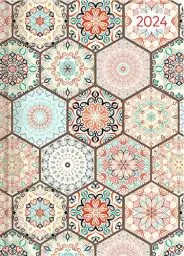 Produktbild: Ladytimer Oriental Pattern 2024 - Taschenkalender A6 (10,7x15,2 cm) - Weekly - 192 Seiten - Notiz-Buch - Termin-Planer - Alpha Edition