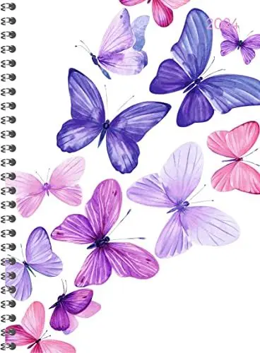 Produktbild: Ladytimer Ringbuch Butterflies 2024 - Taschen-Kalender A5 (15x21 cm) - Schüler-Kalender - Weekly - Ringbindung - 128 Seiten - Alpha Edition