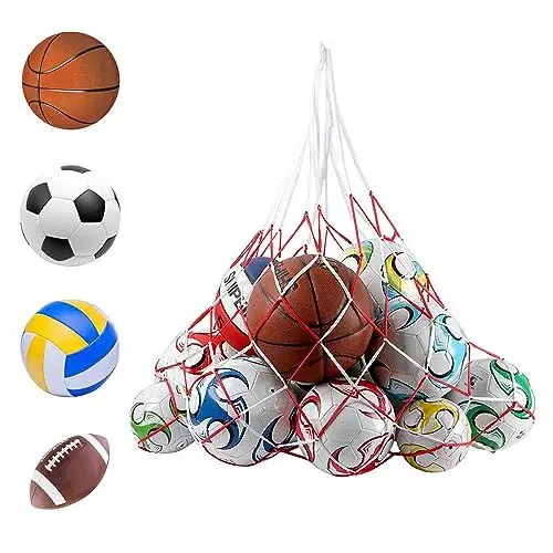 Produktbild: laeeyin Ballnetz für 10 bälle Ballnetz,Ballsack Balltaschen&netze, Balltragenetz Ball Carry Net passend für 10-15 Bälle,Fußball,Basketball,Volleyball,Handball