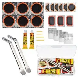 Produktbild: laeeyin Fahrrad Reifenflickzeug, Flickzeug Fahrrad Reifen Flickzeug Reparaturset Fahrradschlauch Patch Kit für Radfahrer, Motorräder, Geländefahrzeuge und mehr aufblasbaren Gummi