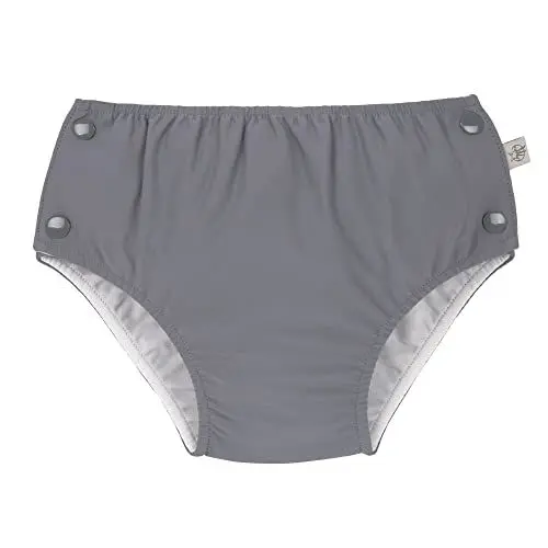 Produktbild: LÄSSIG Baby Kinder Schwimmwindel mit Druckknöpfen Windelbadehose/Snap Swim Diaper grey, 12 Monate, Größe: 74/80