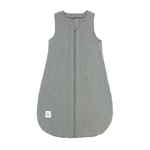 Produktbild: LÄSSIG Baby Sommerschlafsack ohne Ärmel Muslin Baumwolle GOTS zertifiziert unisex/Muslin Sleeping Bag green, Größe 86/92 13-18 Monate
