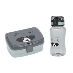 Produktbild: LÄSSIG Brotdose & Trinkflasche Set - Lunch Set mit Lunchbox und Trinkflasche (460 ml)/About Friends Racoon