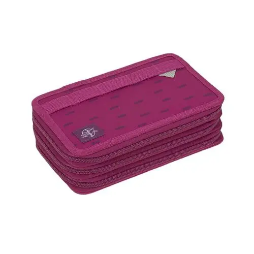 Produktbild: LÄSSIG Federmäppchen befüllt 20-teilig / School Triple Pencil Case Unique Speckles Berry