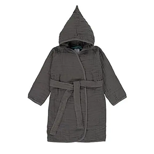 Produktbild: LÄSSIG Kinder Bademantel Baumwolle/Muslin Bathrobe anthracite 24 - 36 Monate