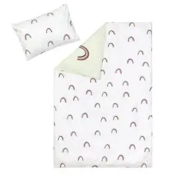 Produktbild: LÄSSIG Kinder Bettwäsche Set aus Bio Baumwolle GOTS zertifiziert 2-teilig/Bedding Set Rainbow milky/mint