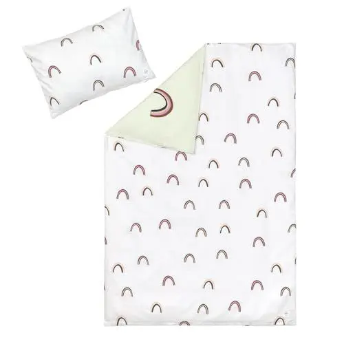 Produktbild: LÄSSIG Kinder Bettwäsche Set aus Bio Baumwolle GOTS zertifiziert 2-teilig/Bedding Set Rainbow milky/mint