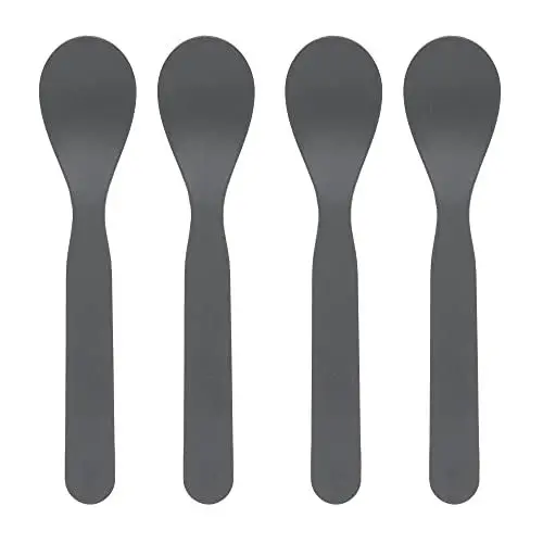 Produktbild: LÄSSIG Kinder Löffel Set (4 Stk.) Kinderbesteck ohne Melamin, BPA-frei, für Spülmaschine und Mikrowelle/Spoon Set Uni anthracite