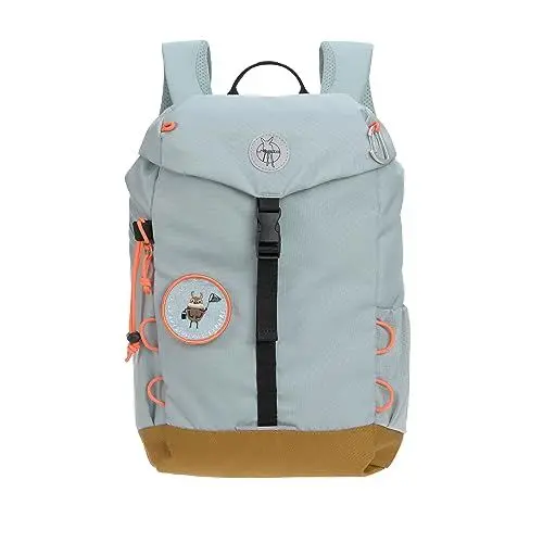 Produktbild: LÄSSIG Kinder Wanderrucksack Kinderrucksack mit Brustgurt gepolsterte Schultergurte wasserabweisend, 14 Liter/Big Outdoor Backpack Nature Hellblau