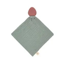 Produktbild: LÄSSIG Tröster Tuch mit Beißring aus Naturkautschuk und Bio-Baumwolle/Teether Comforter Strawberry