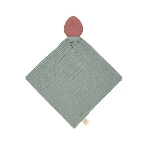 Produktbild: LÄSSIG Tröster Tuch mit Beißring aus Naturkautschuk und Bio-Baumwolle/Teether Comforter Strawberry