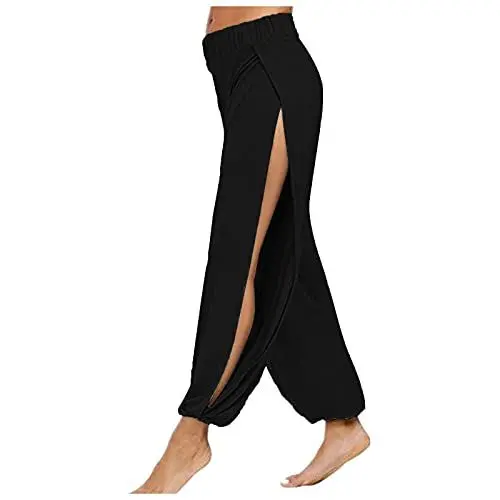 Produktbild: Lässige Damen Workout Lauschig Anliegend Joggers Straight Summer mit Gummibund Polyeste Lässige Women Trachtenlang Lässiger Einfarbige