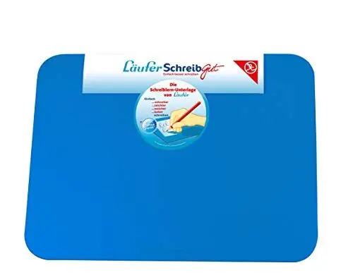 Produktbild: Läufer 30911 SchreibGut Schreibtischunterlage zum Schreiben lernen, für den perfekten Schulanfang, Zubehör für Kinderschreibtisch, rutschfest und abwischbar, blau