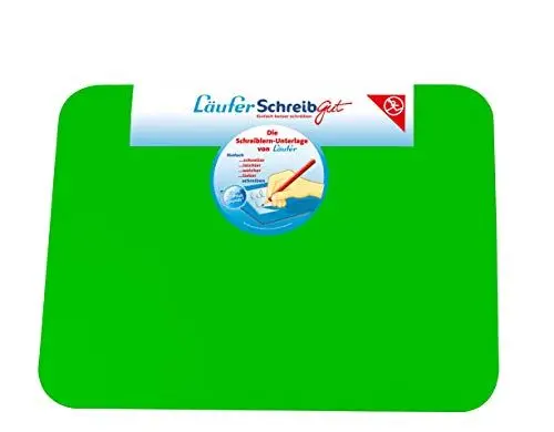Produktbild: Läufer 30912 SchreibGut Schreibtischunterlage zum Schreiben lernen, für den perfekten Schulanfang, Zubehör für Kinderschreibtisch, rutschfest und abwischbar, grün