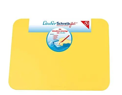 Produktbild: Läufer 30914 SchreibGut Schreibtischunterlage zum Schreiben lernen, für den perfekten Schulanfang, Zubehör für Kinderschreibtisch, rutschfest und abwischbar, gelb, 34x45 cm