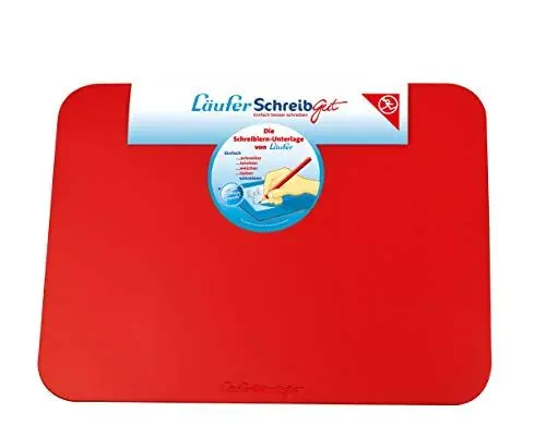 Produktbild: Läufer 30917 SchreibGut Schreibtischunterlage zum Schreiben lernen, für den perfekten Schulanfang, Zubehör für Kinderschreibtisch, rutschfest und abwischbar, rot