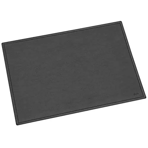 Produktbild: Läufer 38626 Modena Schreibtischunterlage, 30x42 cm, fein genarbtes Rindsleder, schwarz, Handgefertigt aus Echtleder in Deutschland, Schreibunterlage aus Leder