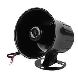 Produktbild: Läutewerk 12V, Sirene 12V, Polizei Sirene, 110dB DC 12V Draht Laut Horn Alarm Sirene Lautsprecher Einbruch Alarm System Kabel Laute Hupe Alarmsirene Lautsprecher Einbruchmellage für Outdoor Sicherheit