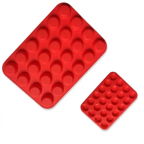 Produktbild: lafomukea Mini Muffinform Silikon, Mini 24 Tassen Muffin Form, Antihaft Muffinblech, Antihaftbeschichtet, Antihaft-Silikon-Backform, Ideal für Die Herstellung von Muffin-Kuchen