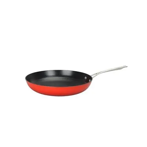 Produktbild: LAGUIOLE, leichte Bratpfanne aus Gusseisen, 20 x 4 cm, optimale Wärmespeicherung, langlebige Antihaftbeschichtung, elegantes Design, alle Wärmequellen, Induktion, 100% Gusseisen, Rot – 20 cm, Rot