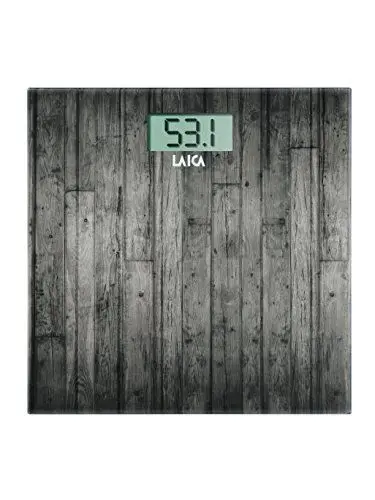 Produktbild: Laica Electronic Personal Scale Waage Elektronische persönliche quadratisch Holz – Personenwaage (LCD, 78 x 35 mm, Holz, 303 mm, 303 mm, 20 mm)
