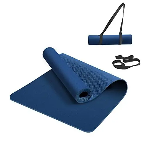 Produktbild: LaiEr Anti Rutsch Yoga Matte Umweltfreundliche Extra Dicke Übungsmatte mit Tragegurt Workout Matte für Yoga, Pilates und Fitness (183CM*61CM*8MM)