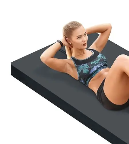 Produktbild: LaiEr Große Yogamatte -20mm dicke Übungsmatte Fitnessmatte für Fitnessstudio,Yoga,Pilates,Stretching und Bodenübungen für Frauen und Männer mit kostenloser Tragetasche und Klettband(183X80cmX20mm)