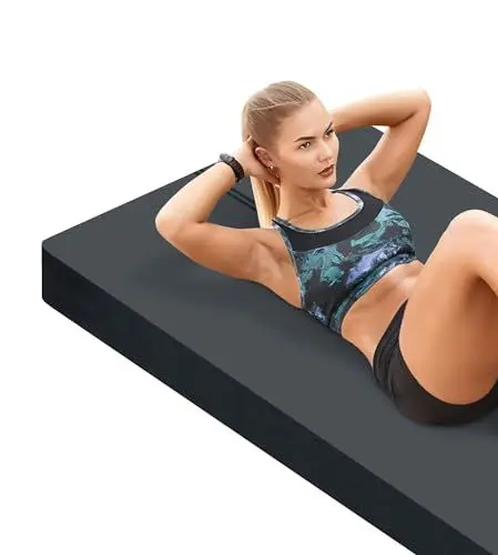 Produktbild: LaiEr Große Yogamatte -30mm dicke Übungsmatte Fitnessmatte für Fitnessstudio,Yoga,Pilates,Stretching und Bodenübungen für Frauen und Männer mit kostenloser Tragetasche und Klettband(183X80cmX30mm)