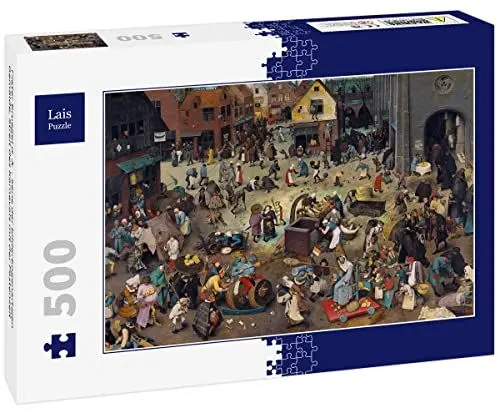 Produktbild: Pieter Bruegel d. Ä. - Serie der bilderbogenartigen Gemälde, Streit des Karnevals mit der Fastenzeit - 500 Teile (Puzzle)