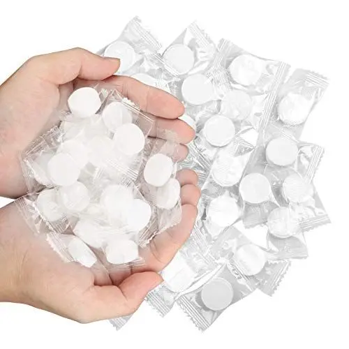 Produktbild: LAITER 200 Stück komprimierte Handtücher aus Baumwolle Mini Handwischtücher Tabletten Handtuch für Reisen Zuhause Beauty Camping Outdoor Sports