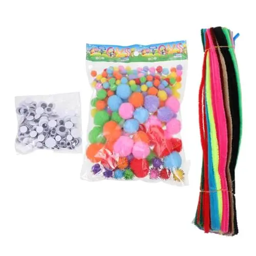 Produktbild: LALADEFIEE Twisted Sticks Kit Augen Kinder Handwerk Supplies Kit Plüsch Sticks Für Party Handwerk
