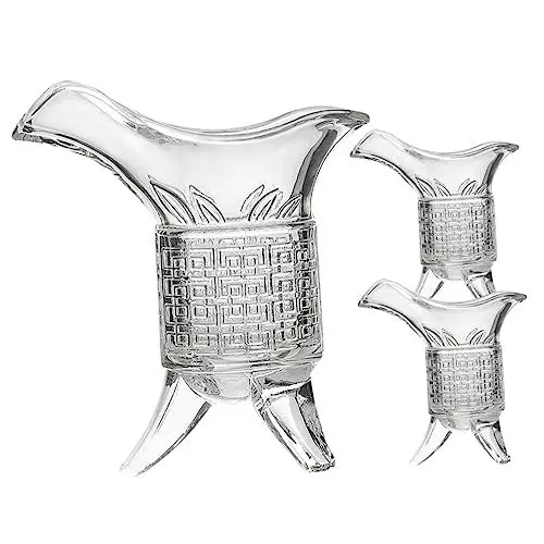Produktbild: LALADEFIEE 1 Satz Weinglas-Set Wein Tassen klare Schnapsgläser Martini mit Stiel Martini-Gläser Mini Wein triffier konfer Weingläser Whisky-Gläser Haushaltsglasbecher Dreibeiniger Kaiserpokal