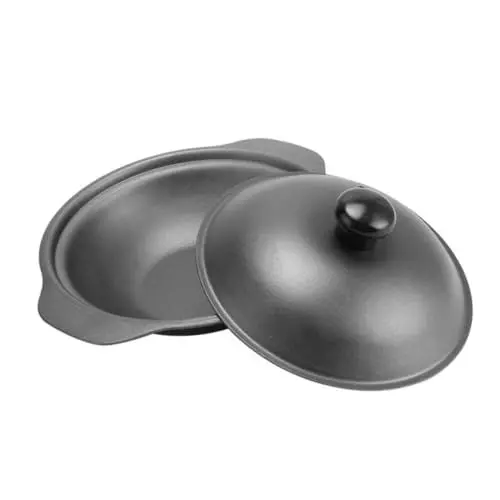 Produktbild: LALADEFIEE 1stück Gusseisen Topf Mit Deckel Robuster Schmor Und Kochtopf Für Gelbes Hähnchenreisgericht Energiesparend Hitzebeständig Und Gleichmäßige Wärmeverteilung Für Ofen Und