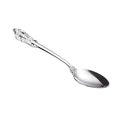 Produktbild: LALADEFIEE 304 Edelstahl Silber Teelöffel Elegante Western Besteck Für Home Restaurant Hotel