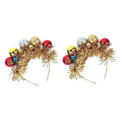 Produktbild: LALADEFIEE Kopfbedeckungen für Weihnachten Weihnachtliche Haardekoration Weihnachtshaarband Aus Kunstharz und Kunststoff Leichte und Lichtbeständige Haarreifen