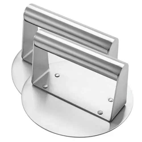Produktbild: LALADEFIEE 2st Burgerpresse Form Für Rindfleischpastetchen Hotdog Grillpresse Speckpresse Für Grillplatte Burger-patty-maker Für Die Küche Burger-smasher-werkzeug Rostfreier Stahl Silver