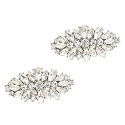 Produktbild: LALADEFIEE 2 Stücke Diamant-in Schuh Schnalle Schuhe Clips Charms Für Mädchen Mode Legierung Schnallen Zubehör