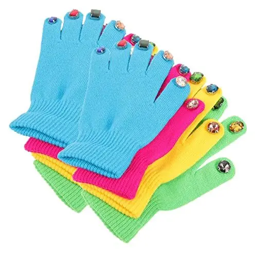 Produktbild: LALADEFIEE Manikürehandschuhe Warme Winter-strickhandschuhe Dicke Fäustlinge Mit Diamantnägeln Für Damen Herren Vollfingerhandschuhe Strapazierfähig Und Komfortabel