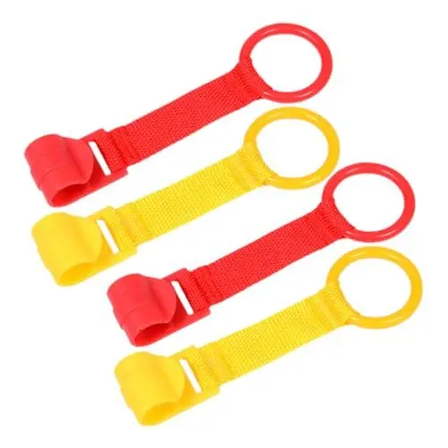 Produktbild: LALADEFIEE 4stücke Teiliges Pull-up Ringe Hängende Ringe Für Kleinkinder Zur Unterstützung Beim Stehen Und Laufen Sicher Und Bequem Geeignet Für Kinderbetten Und Laufställe Farben
