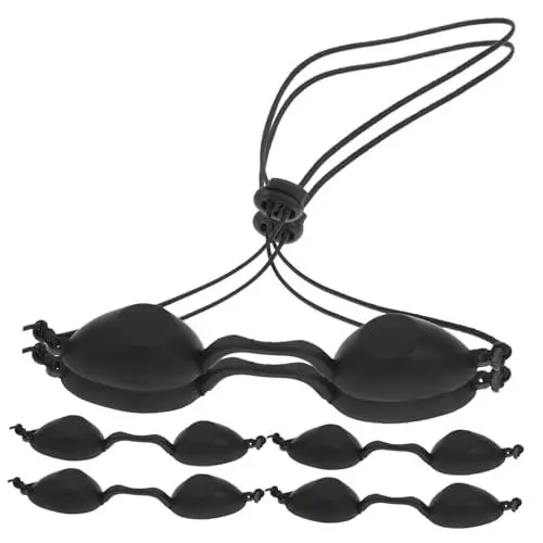 Produktbild: LALADEFIEE 6St Ipl-Augenklappe schutzbrillen besenhalter eyepatch Komfortable Augenmaske sonnenpflege UV-Schutzbrille Sonnenbräunungsbrille -Augenklappe IPL-Brille ipl schutzbrille Black
