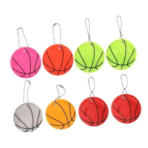 Produktbild: LALADEFIEE 8St Basketball-Anhänger Schlüsselanhänger basketball zubehör Sportliche Dekoration Reflektierender Anhänger Kunststoff Reflektoren Kunststoff PVC reflektierendes Gitter