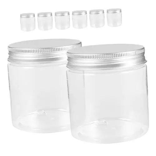 Produktbild: LALADEFIEE 8stücke Mini Transparente Aufbewahrungsgläser Mit Silbernem Aluminiumdeckel Für Marmelade Gewürze Süßigkeiten Und Mehr Praktische Und Tragbare Glasbehälter Für Küche